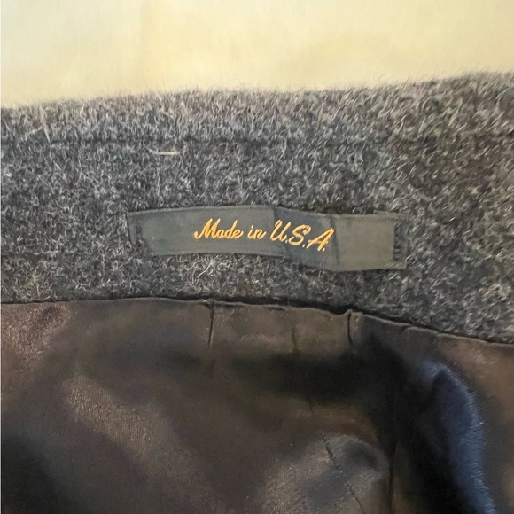 Men's Vintage London Fog Long Wool Coat Grey Made in USA Size 40 Regular - Picture 6 of 9